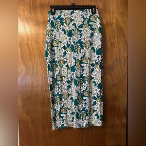 Floral Teal Skirt